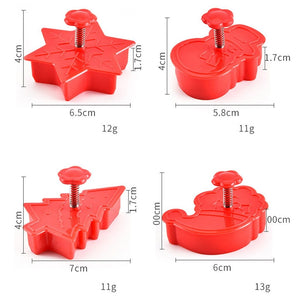 Christmas Cookie Mold 4pcs Set